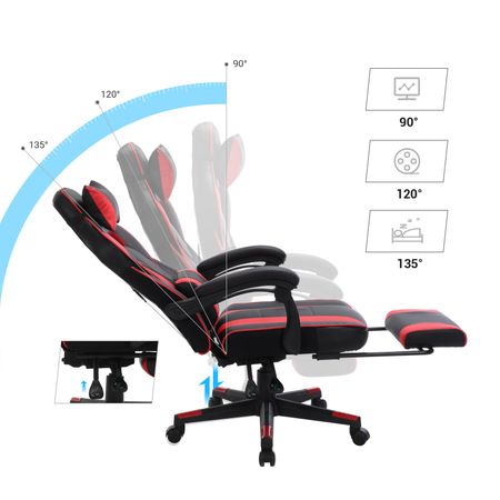 6. Bild von Gaming Stuhl Schwarz-Rot